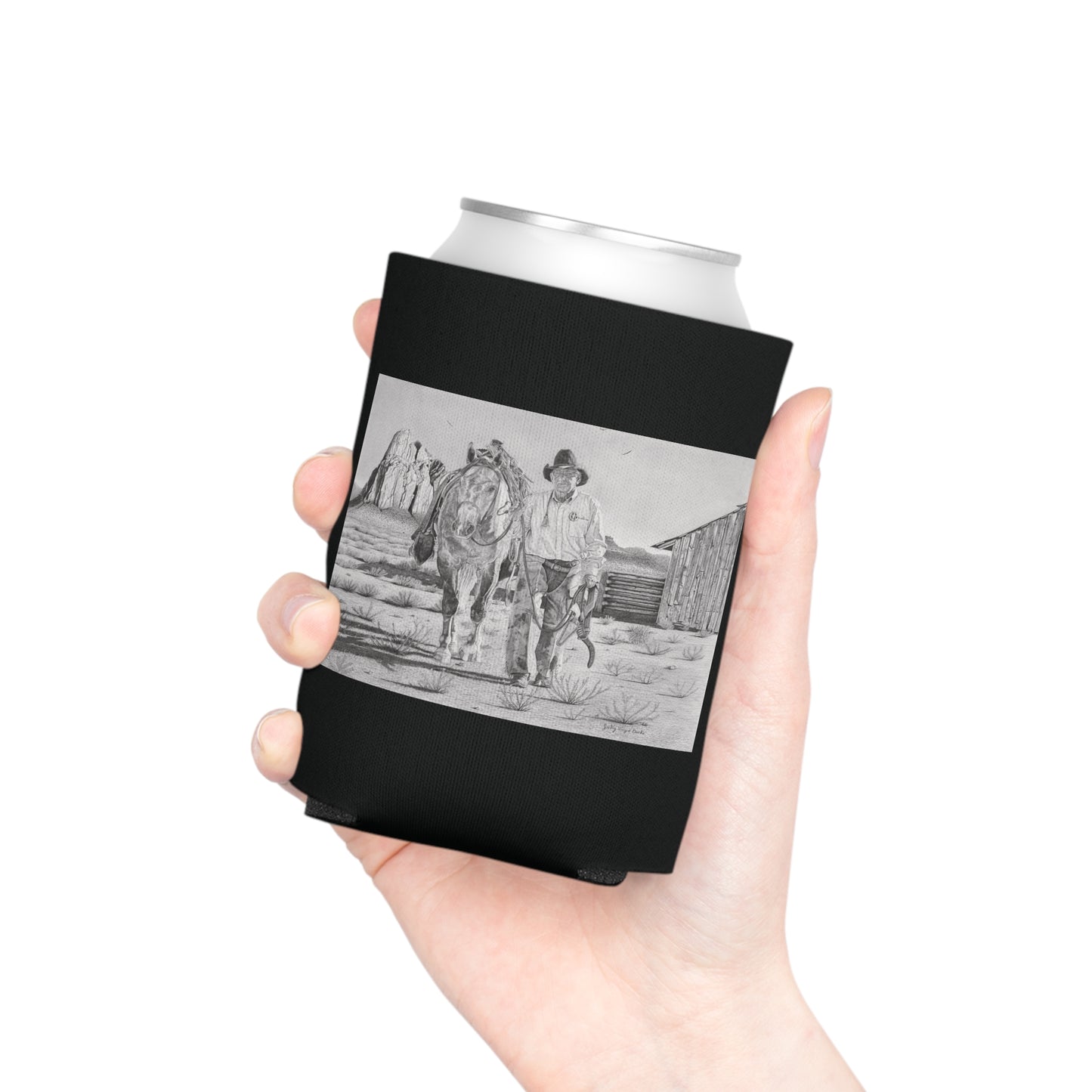 Can Cooler, Western Beverage Sleeve, Outdoor Party Gear, Country-Themed Drink Holder, Ideal for BBQs & Tailgates