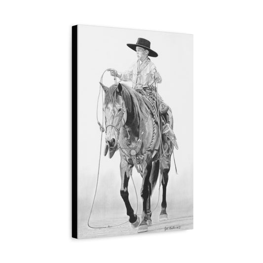 "Young Cowboy " western art on canvas.