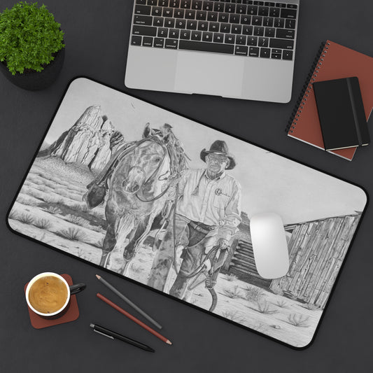 Desk Mat - Western Decor, Cowboy Office Accessory, Horse Lovers Gift, Stylish Computer Mat, Rustic Home Office