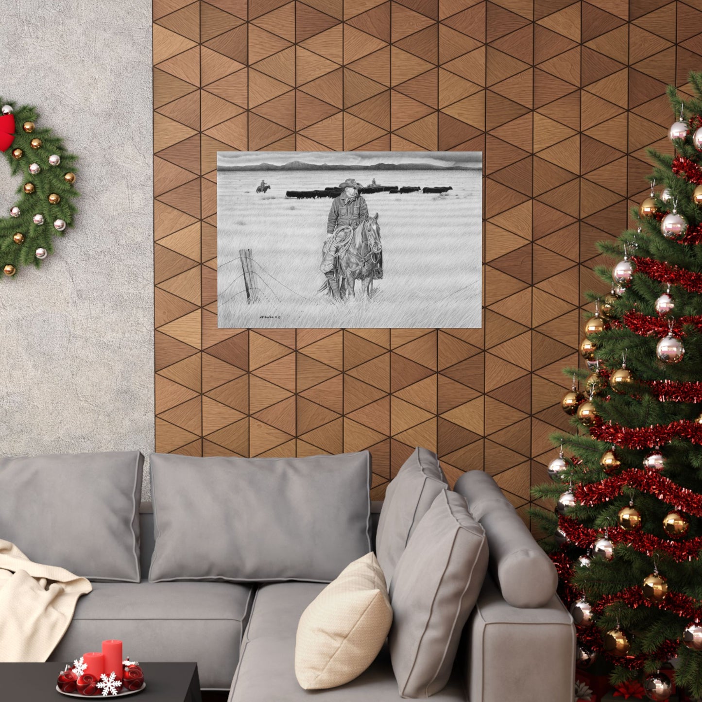 Art Print | Western Decor | Framed Wall Art, Matte Horizontal Posters, Country Home, Gift for Horse Lovers