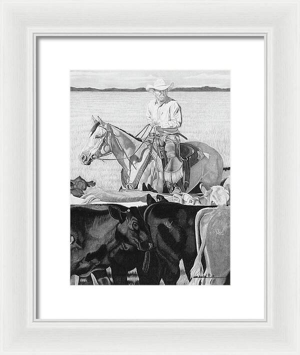 Hot Day on the Job - Framed Print