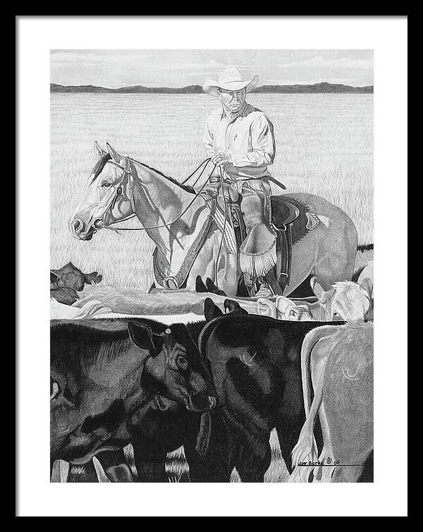 Hot Day on the Job - Framed Print
