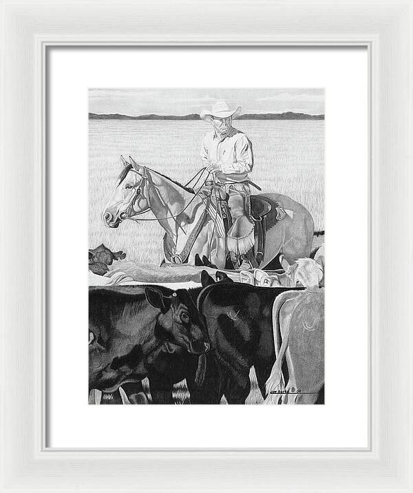 Hot Day on the Job - Framed Print