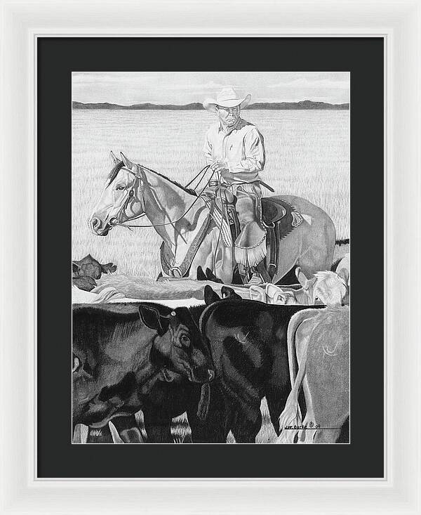 Hot Day on the Job - Framed Print