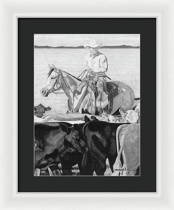 Hot Day on the Job - Framed Print