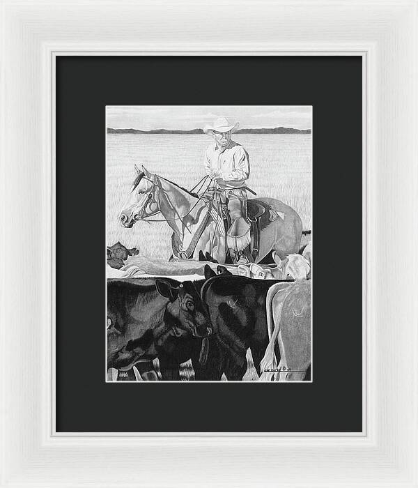 Hot Day on the Job - Framed Print