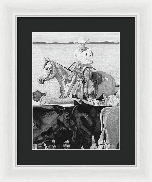 Hot Day on the Job - Framed Print