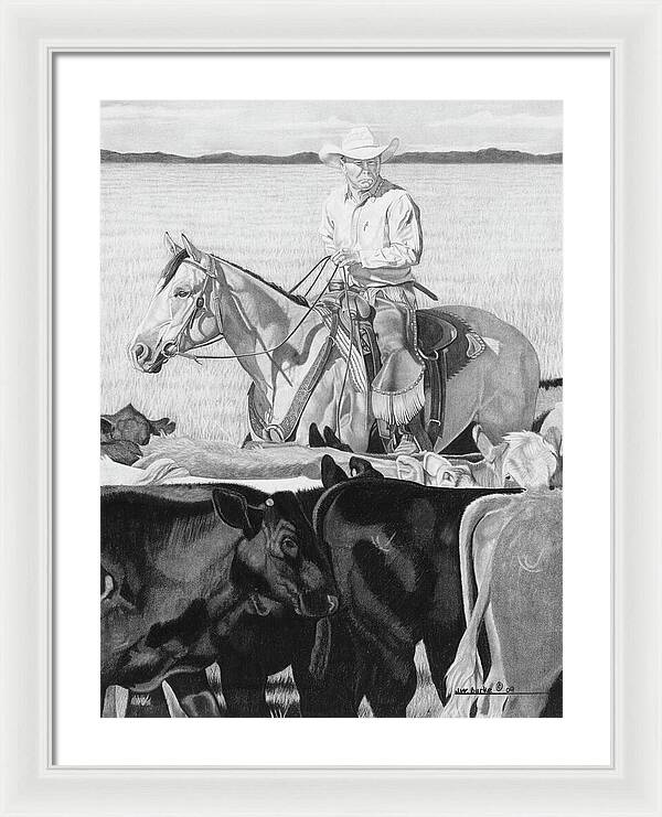 Hot Day on the Job - Framed Print