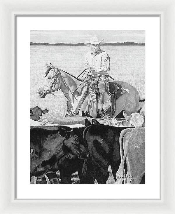 Hot Day on the Job - Framed Print