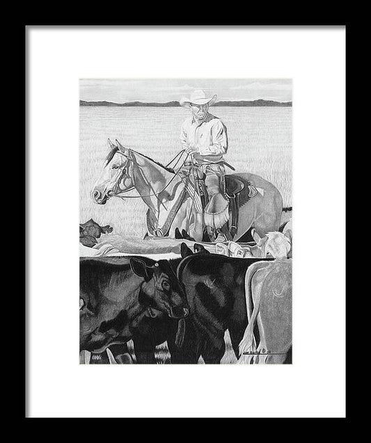 Hot Day on the Job - Framed Print