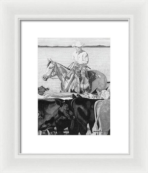 Hot Day on the Job - Framed Print