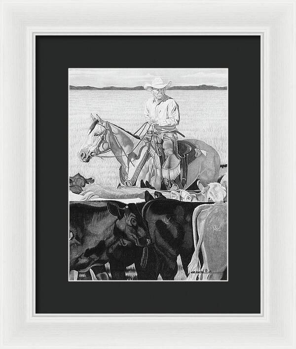 Hot Day on the Job - Framed Print