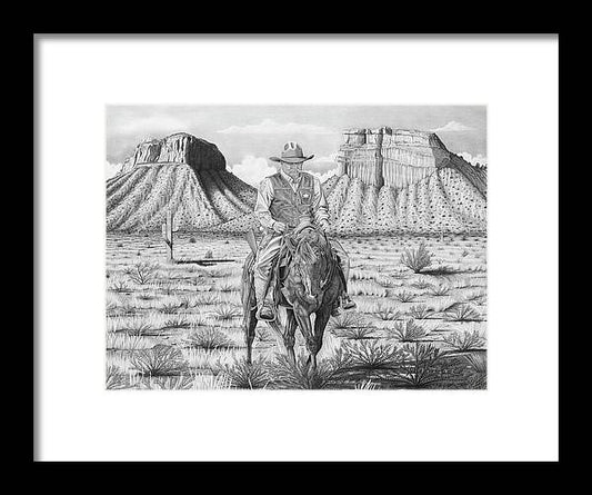 On the Outlaw Trail - Framed Print