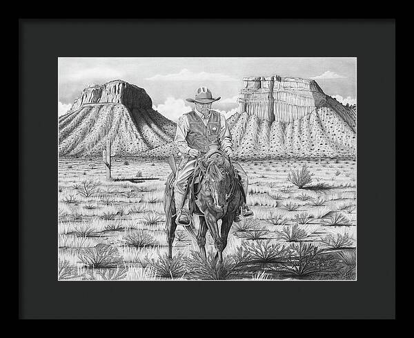On the Outlaw Trail - Framed Print