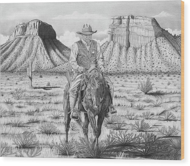 On the Outlaw Trail - Wood Print