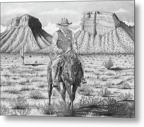On the Outlaw Trail - Metal Print