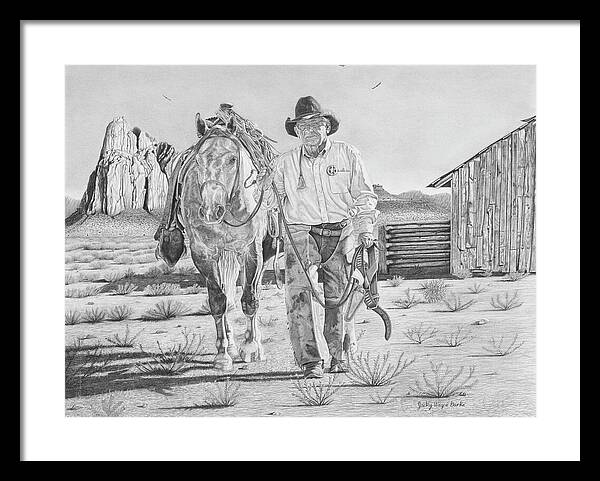On the trail of the Outlaw - Framed Print