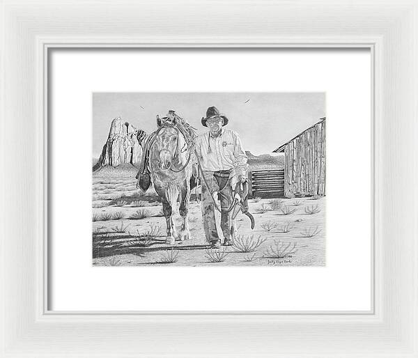 On the trail of the Outlaw - Framed Print