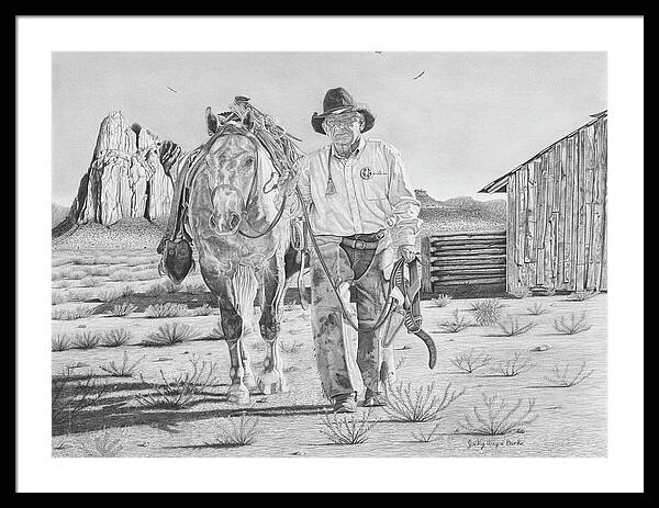 On the trail of the Outlaw - Framed Print