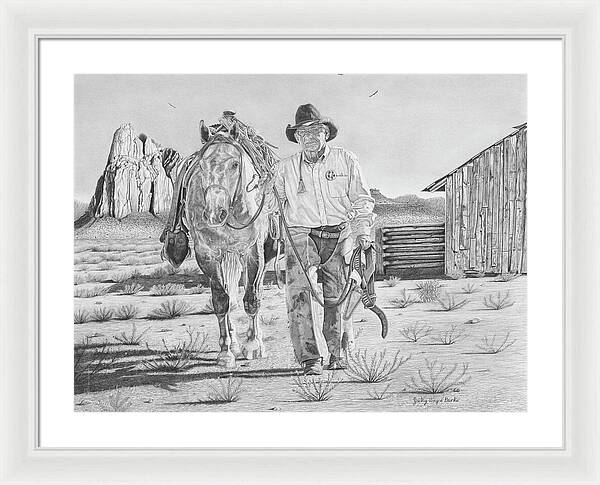 On the trail of the Outlaw - Framed Print