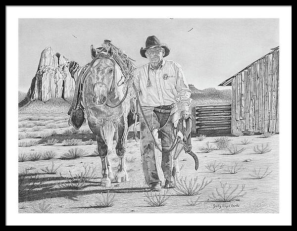 On the trail of the Outlaw - Framed Print