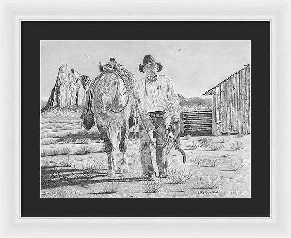 On the trail of the Outlaw - Framed Print