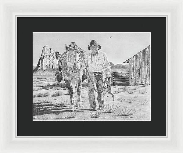 On the trail of the Outlaw - Framed Print