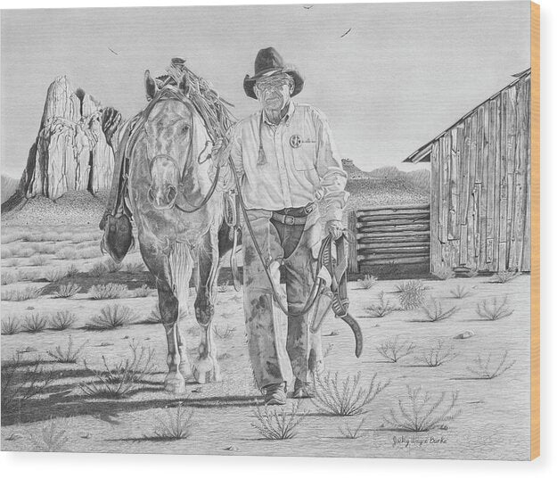 On the trail of the Outlaw - Wood Print