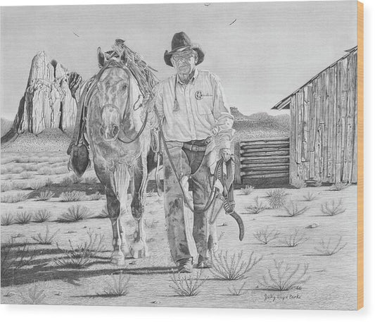 On the trail of the Outlaw - Wood Print