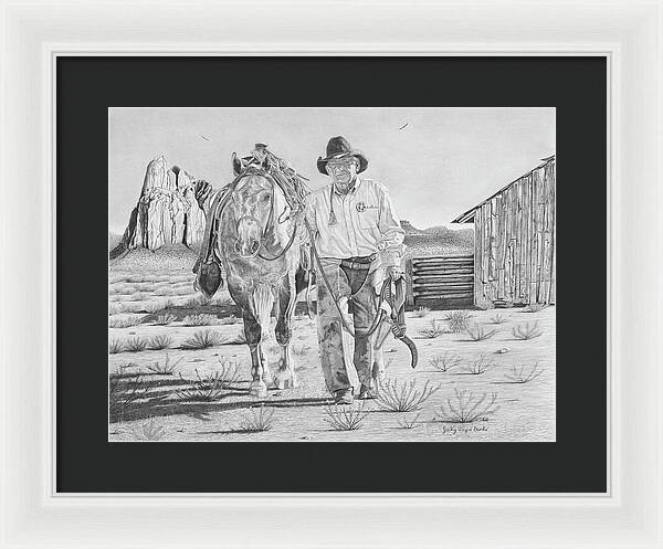 On the trail of the Outlaw - Framed Print
