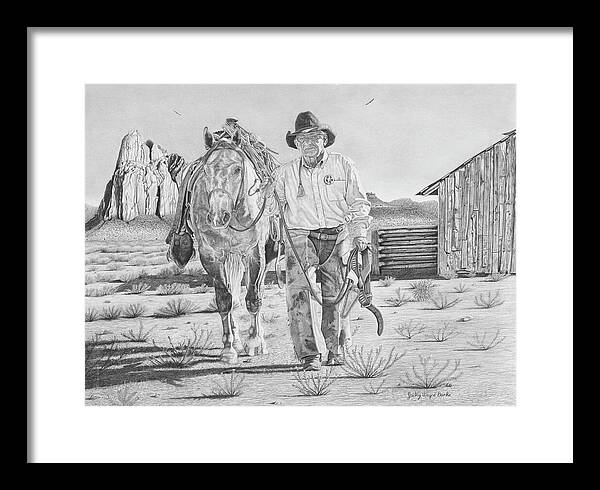 On the trail of the Outlaw - Framed Print