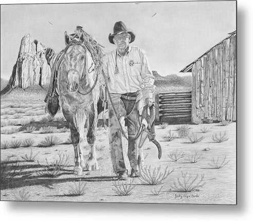 On the trail of the Outlaw - Metal Print