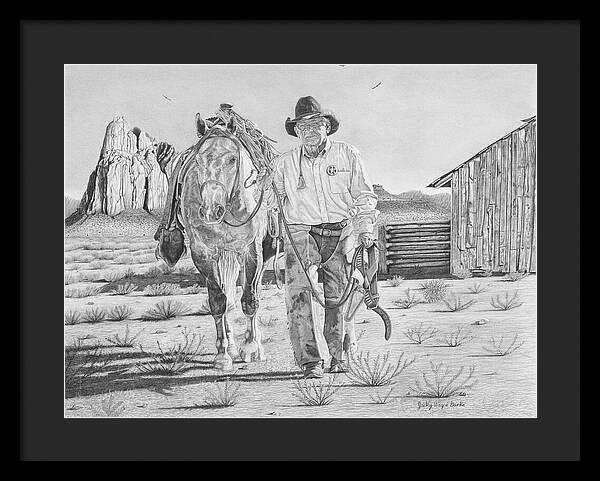 On the trail of the Outlaw - Framed Print