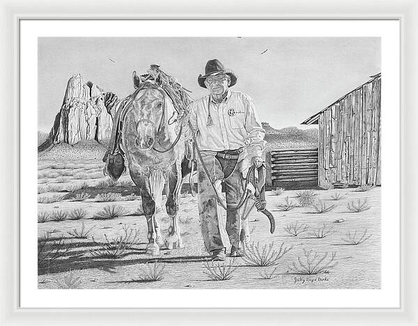 On the trail of the Outlaw - Framed Print