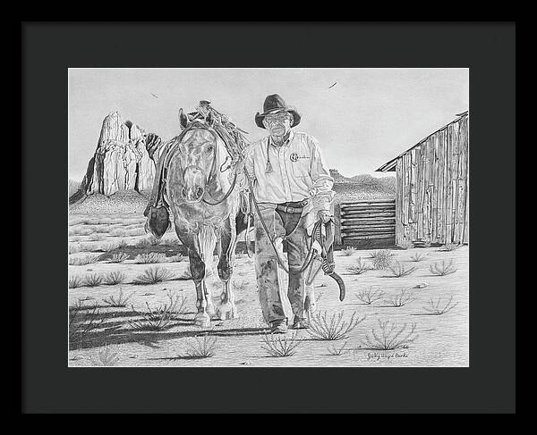 On the trail of the Outlaw - Framed Print