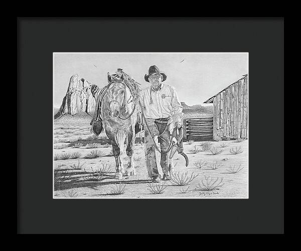 On the trail of the Outlaw - Framed Print
