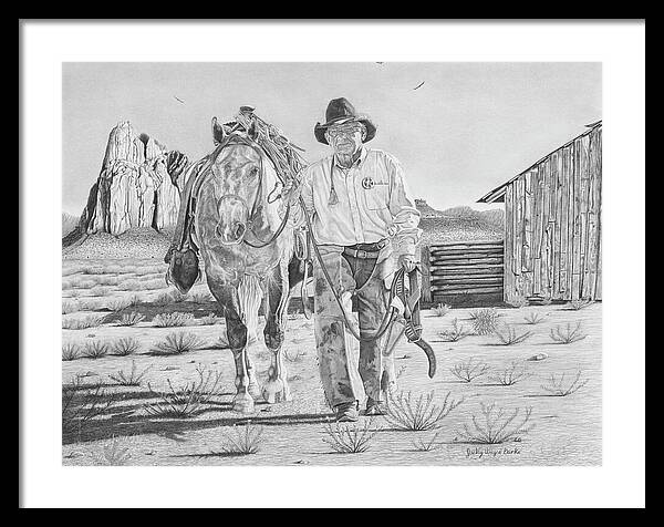 On the trail of the Outlaw - Framed Print