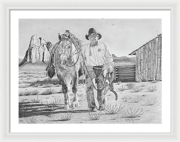 On the trail of the Outlaw - Framed Print