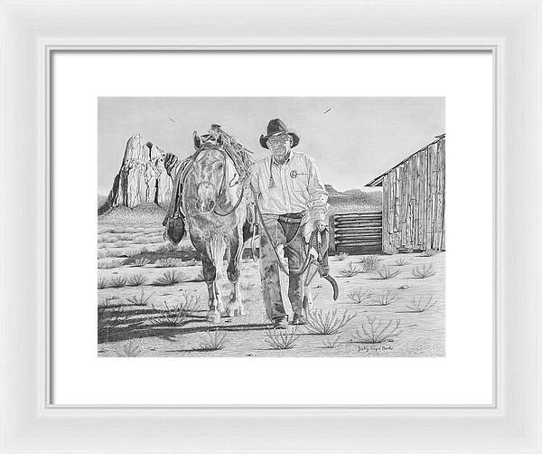 On the trail of the Outlaw - Framed Print