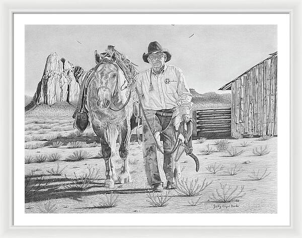 On the trail of the Outlaw - Framed Print