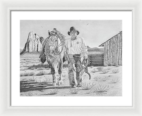 On the trail of the Outlaw - Framed Print