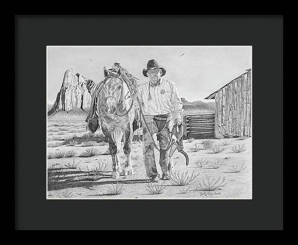 On the trail of the Outlaw - Framed Print