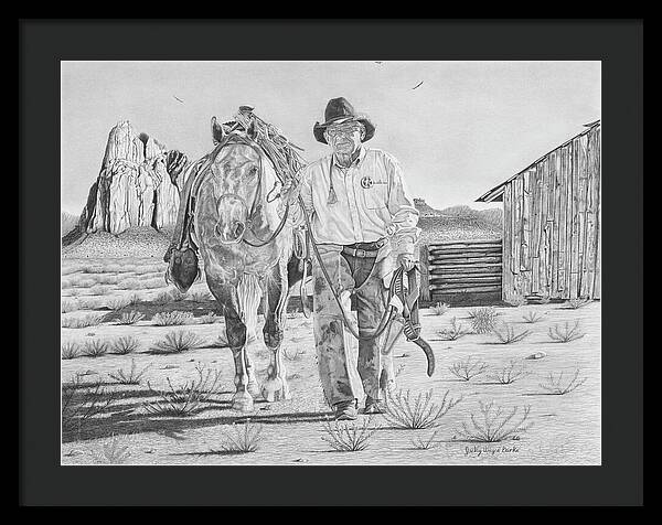 On the trail of the Outlaw - Framed Print