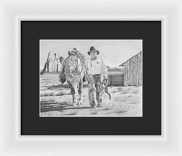 On the trail of the Outlaw - Framed Print