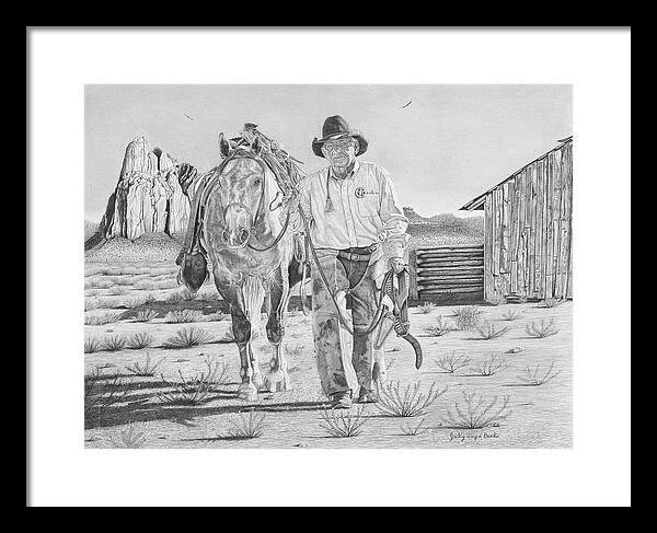 On the trail of the Outlaw - Framed Print
