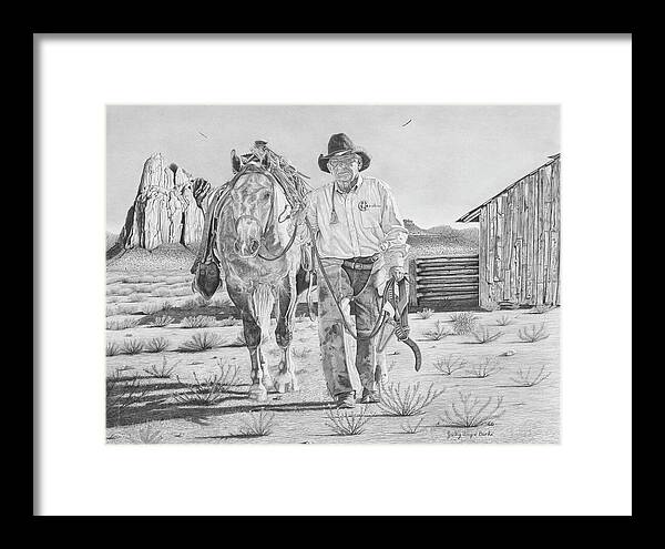 On the trail of the Outlaw - Framed Print