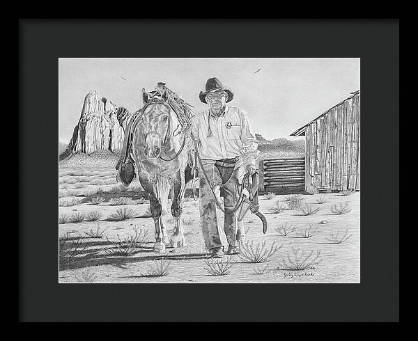 On the trail of the Outlaw - Framed Print