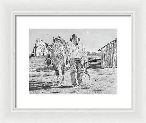 On the trail of the Outlaw - Framed Print