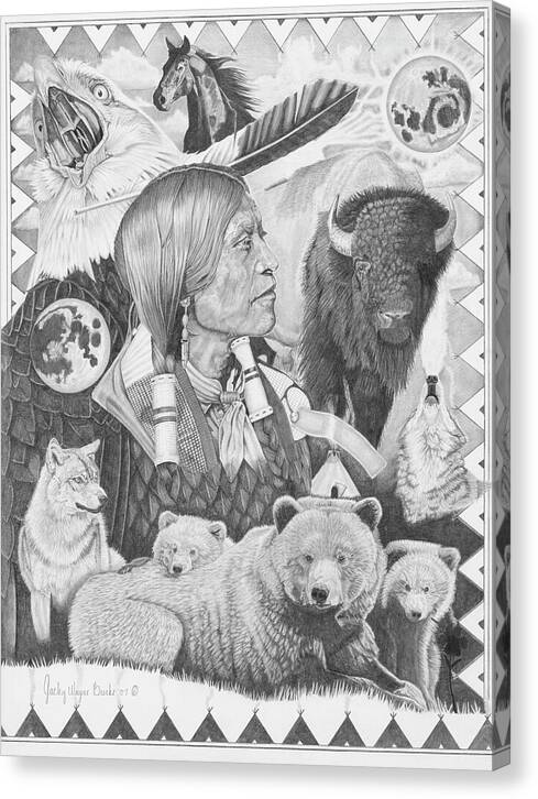 Two Moon Apache Dream - Canvas Print