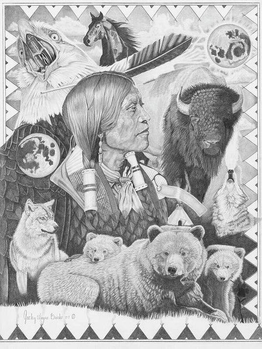 Two Moon Apache Dream - Art Print